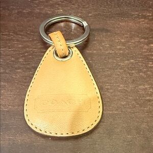 Coach Light Brown Leather Key Holder